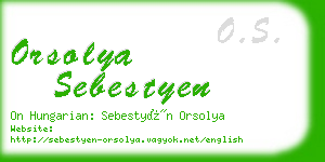 orsolya sebestyen business card